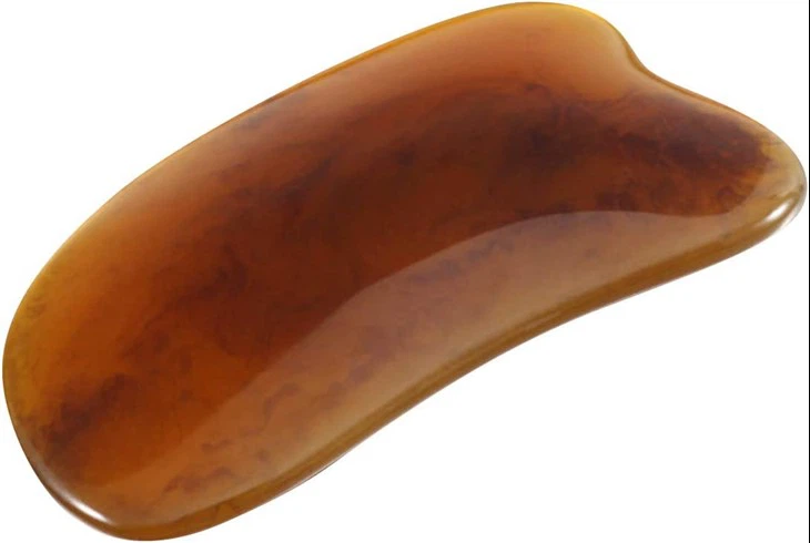 Εργαλείο μασάζ από ξύλο amber gua sha