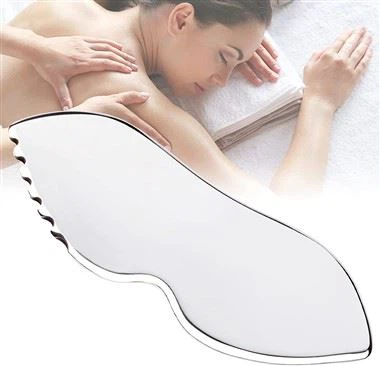 6- Edged ανοξείδωτο χάλυβα Myofascial Gua Sha Board
