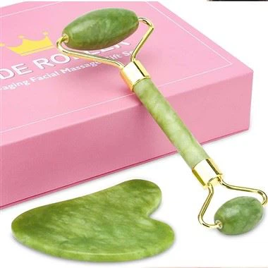 Σετ Εργαλείων Μασάζ με Jade Roller και Gua Sha Board
