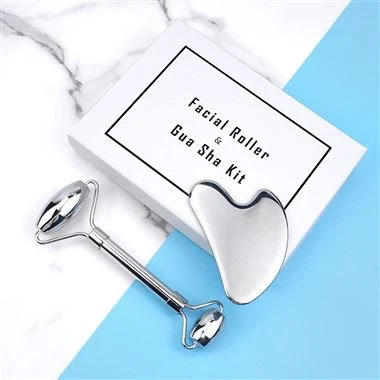 Μεταλλικός κυλίνδρος από ανοξείδωτο χάλυβα για μασάζ προσώπου αντι-γήρανσης του λαιμού