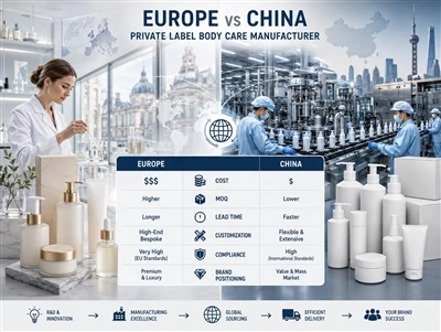 Κατασκευαστής περιποίησης σώματος European Vs China Private Label: Ποιο είναι...